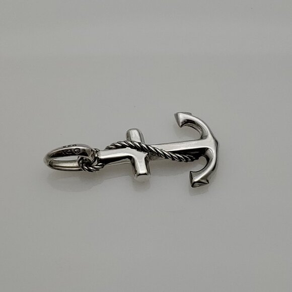 David Yurman Sterling Silver Maritime Anchor Amulet Pendant - Picture 1 of 5